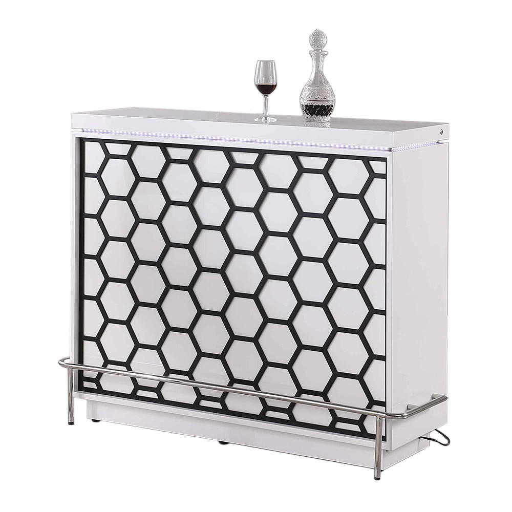Home Bar w/ Honeycomb Accent and Storage Latitude Run®