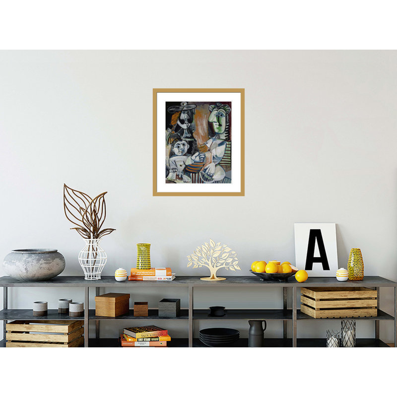 La famille par Pablo Picasso, impression giclée sur cadre, H 27,62 po x l 23,5 po