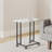 Computer Desk Table With Detachable Wheels And Metal Frame, White Marble Texture Sofa Table, For Living Room, Bedroom, Bedside, White