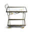 Butterfly Ginkgo Metal Bar Cart with Wheels