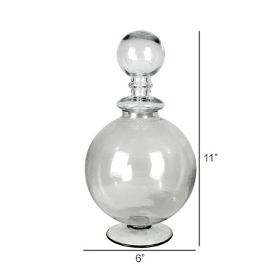 Bouteille avec bouchon, verre