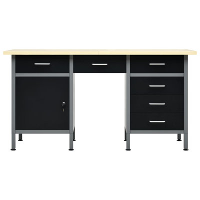 Établi noir 63 po x 23,6 po x 33,5 po