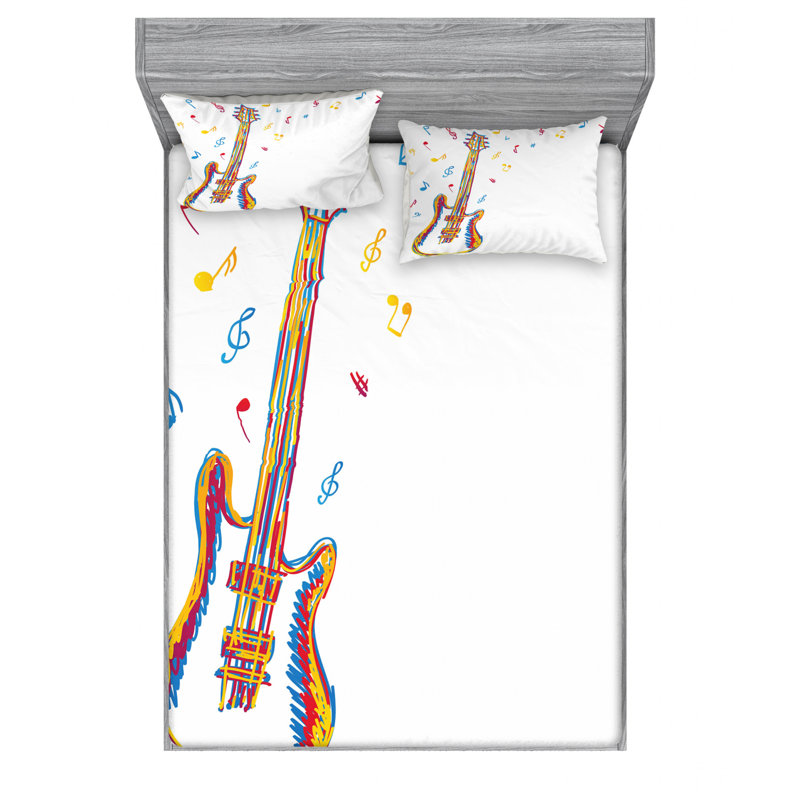 Microfiber Sheet Set, Queen Sheet Set with Fitted Sheet