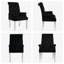 Chaises de salle à manger rembourrées à accoudoirs capitonnés-422733016