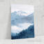 Aquarelle, impression de montagnes bleues, parc national, ensemble de 3 affiches, décor de chalet-98825082-98825087
