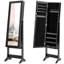 Armoire à bijoux avec miroir pleine grandeur et miroir de maquillage intérieur-243511116