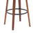 Willow 30" Swivel Walnut Wood Bar Stool In Gray Faux Leather With Golden Bronze Metal