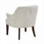 Fauteuil d'appoint capitonné gris neutre, tissu rembourré, structure robuste pour le salon et les coins lecture-615915439