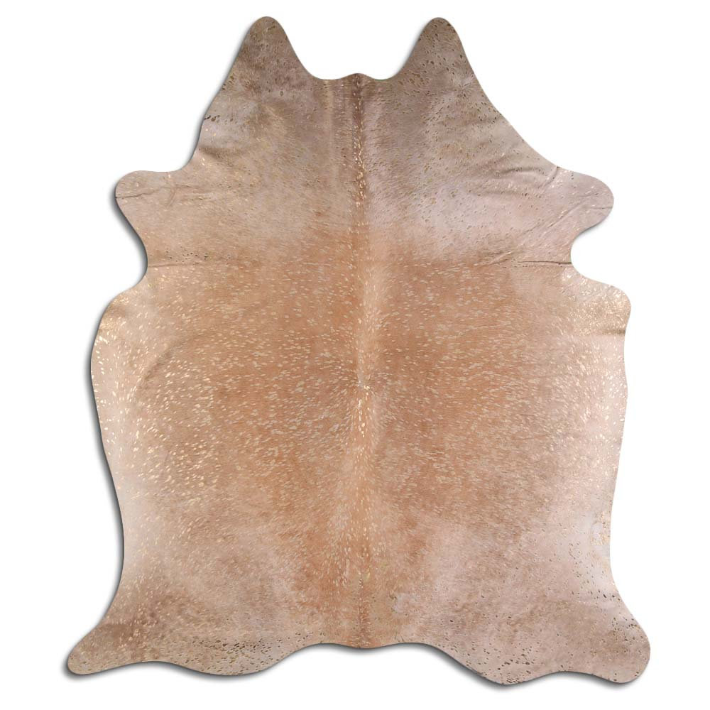 Foundry Select ACID WASHED HAIR ON Cowhide RUG GOLD METALLIC ON BEIGE 3 ...