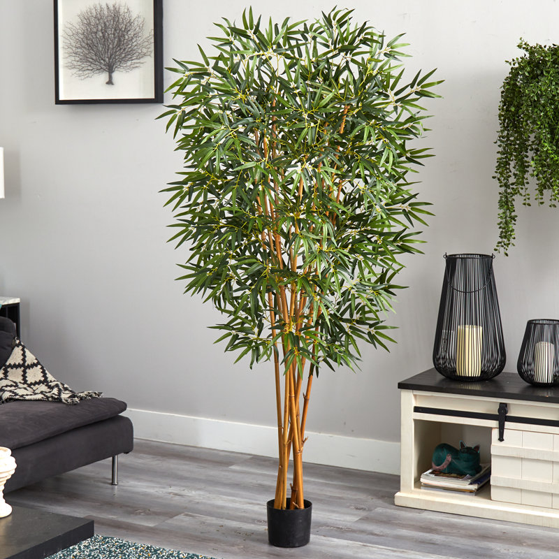 Arbre de bambou artificiel en pot, H 72 po x l 36 po x P 36 po