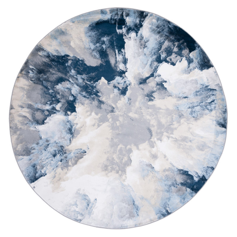 Estol Performance Abstract Rug, Round 6'7"