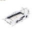 Lit plateforme blanc voiture de course simple - et option de repos gracieuse en forme de voiture avec roulettes