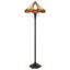 Lampadaire de lecture à 2 lumières, style Tiffany, hauteur 150,5 cm (59,25 po), chaînette.