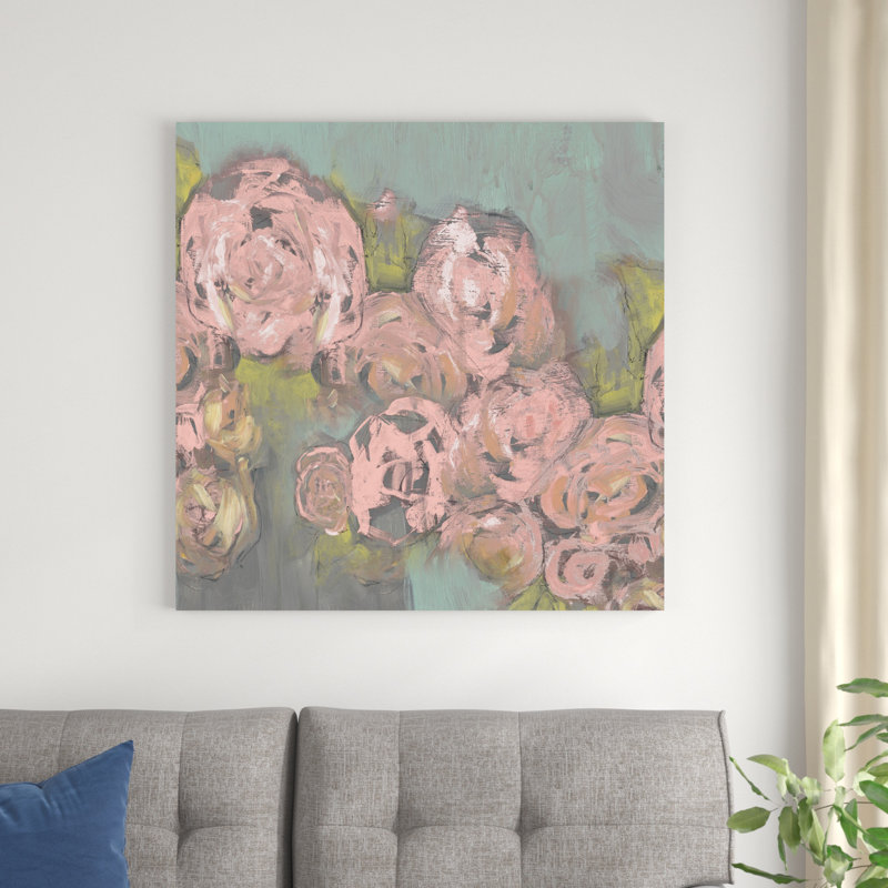Fleurs rosées II, H 36 po x l 36 po x P 1,25 po