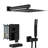 12 Inch Wall Mounted Shower System In Matte Black With Waterfall Tub Spout For Delightful Bathing Joyous Baths-121169293
