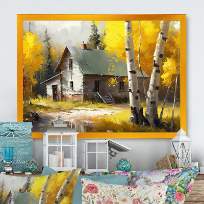 «Small Cottage in Autumn II», reproduction sur toile