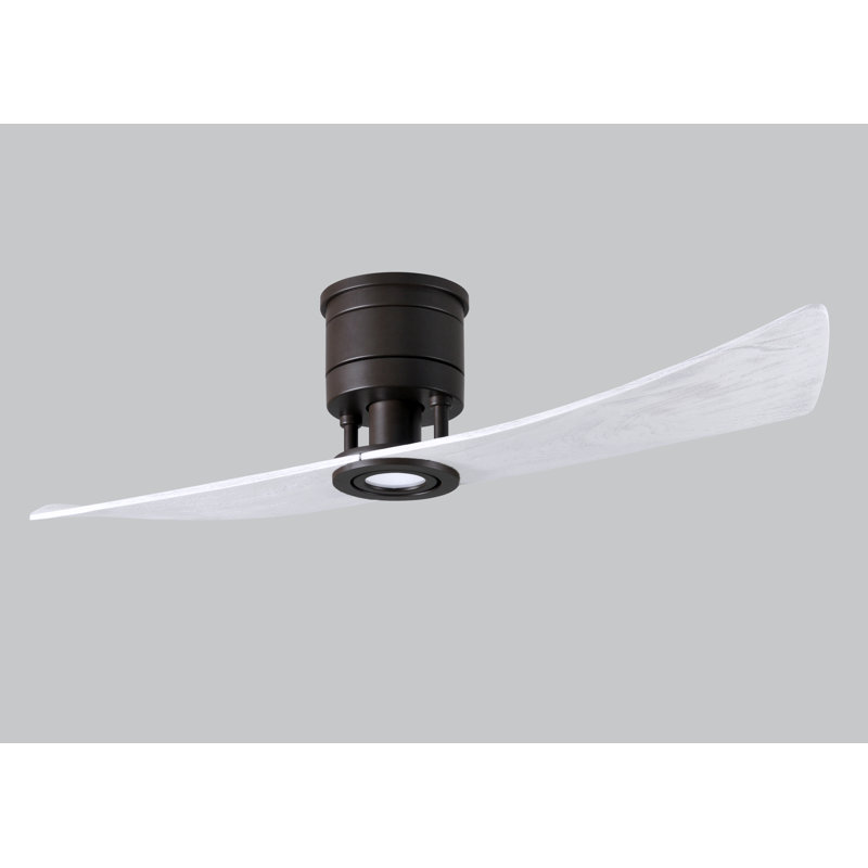 Lindsay 52'' Ceiling Fan with LED Lights, Textured Bronze, Matte White