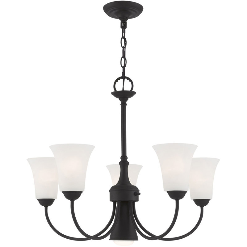 Lustre classique à 6 lumières avec abat-jour