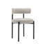 Chaise d'appoint rembourrée en similicuir moderne avec structure en métal-1029083151-1034184234