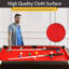 Table de billard pliable de 7 pi, table de billard pliante portable avec surface en feutre lisse, pieds antidérapants réglables et coins ronds sécuritaires pour une salle de jeux familiale, un sous-sol et un garage-134109293