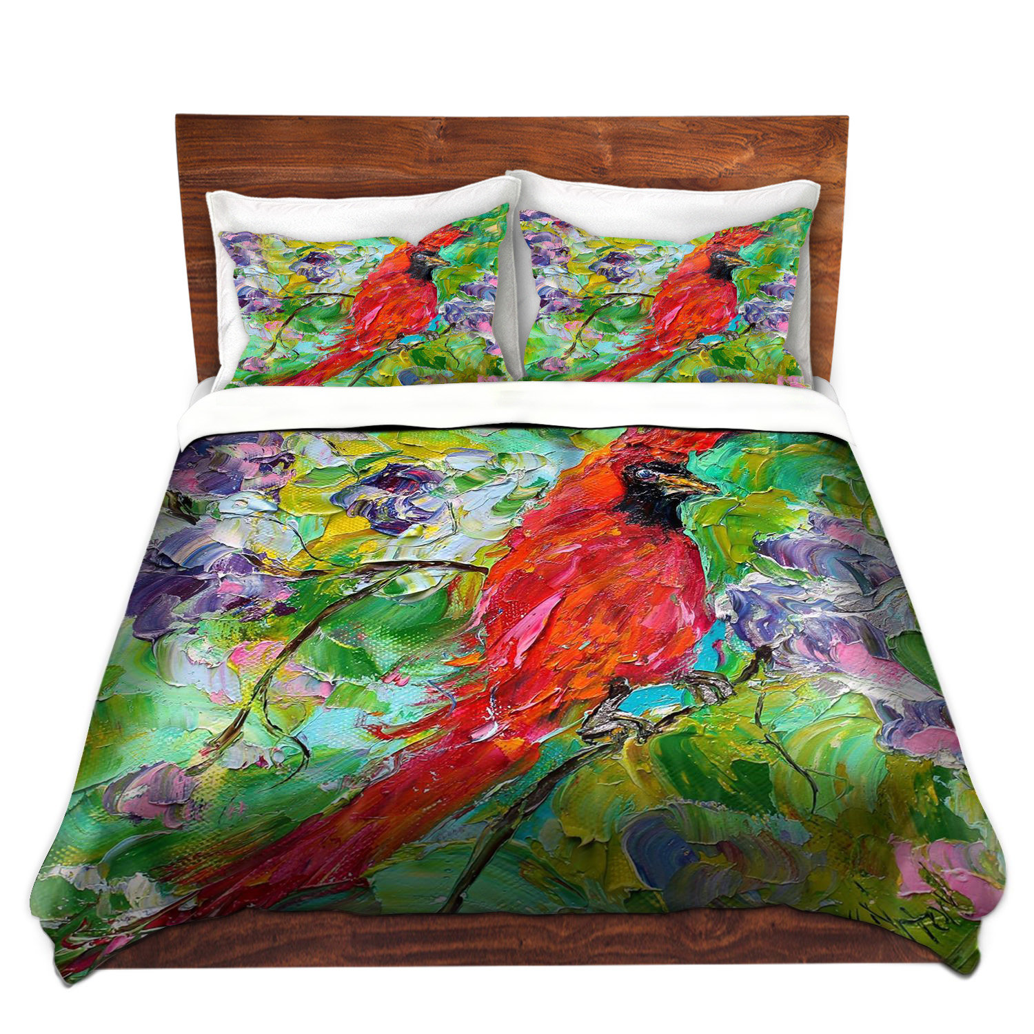Red Cardinal Bird WJ1607027CL Duvet Cover Set main image 0