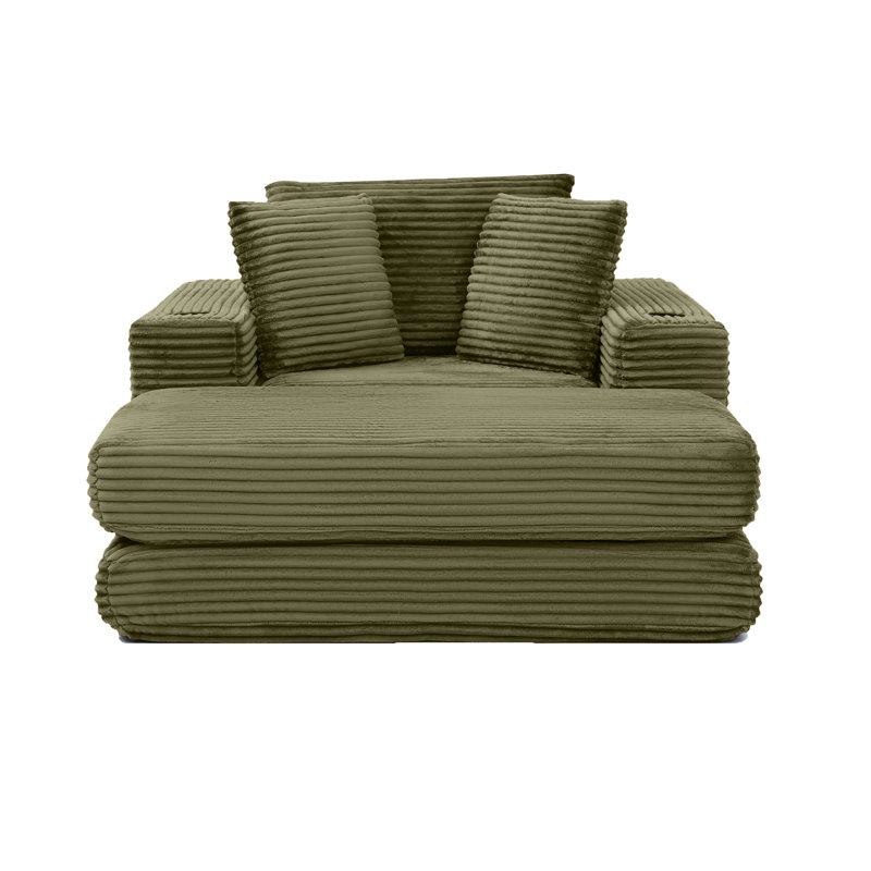 Canapé-lit modulaire 3-en-1 de 52,4 po Boneless, Vert