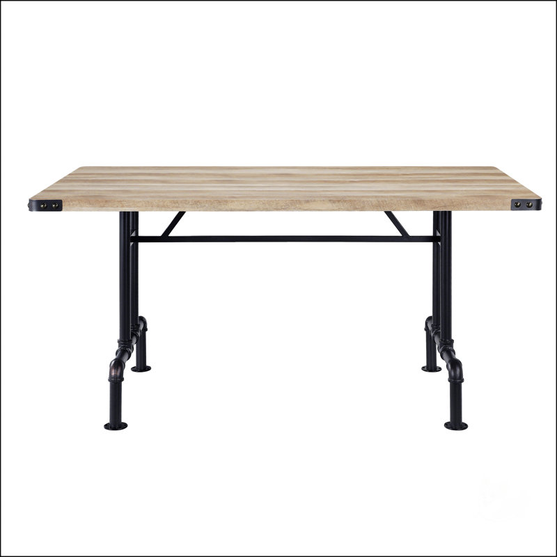 Oak And Sandy Black Dining Table