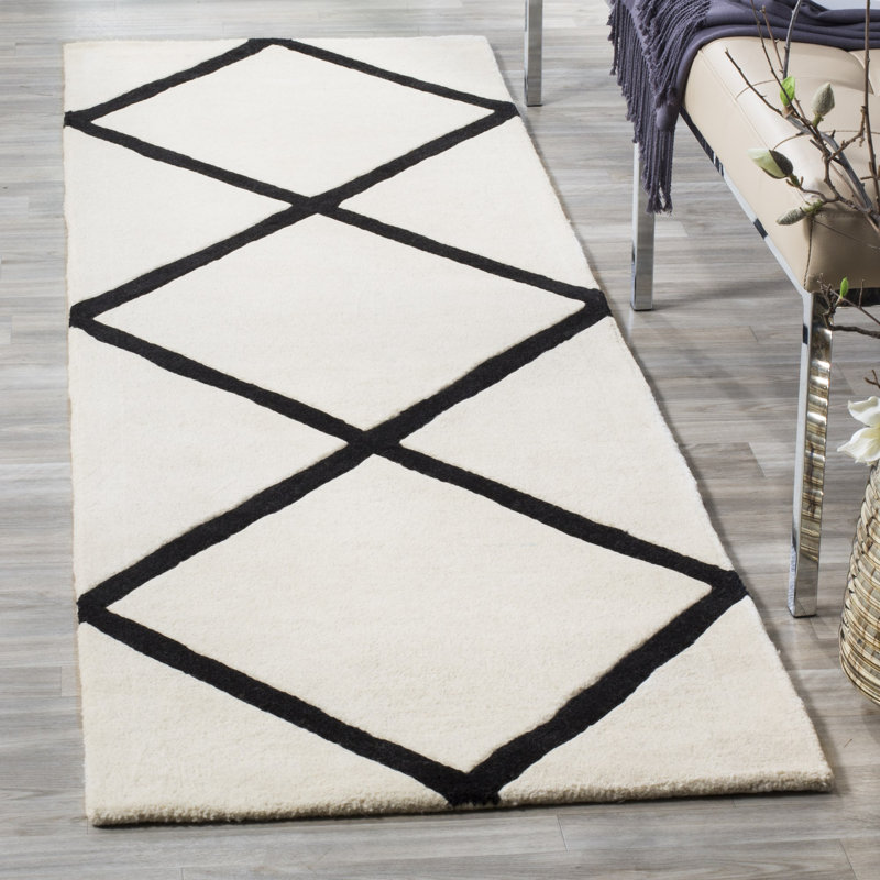 Teresita Hand Tufted Wool Geometric Rug, Runner 2'3" x 7'