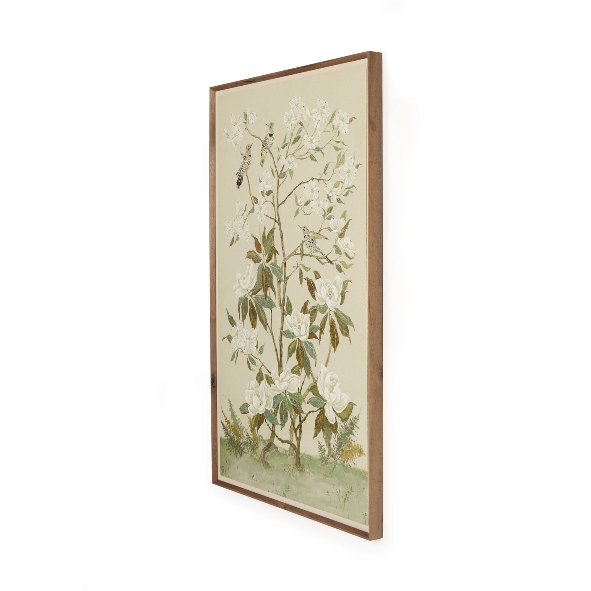 Tan Chinoiserie by Laurel-Dawn Latshaw, 48" H x 31" W