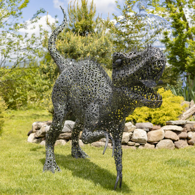 Dinosaur Metal Garden Statue
