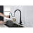 Fingerprint Matte Black Kitchen Faucet, Pull Down , Single Hole Deck Mount, Simple Installation And Use Faucets With Out Black, Mounted, Handle, Easy Operation-119220691