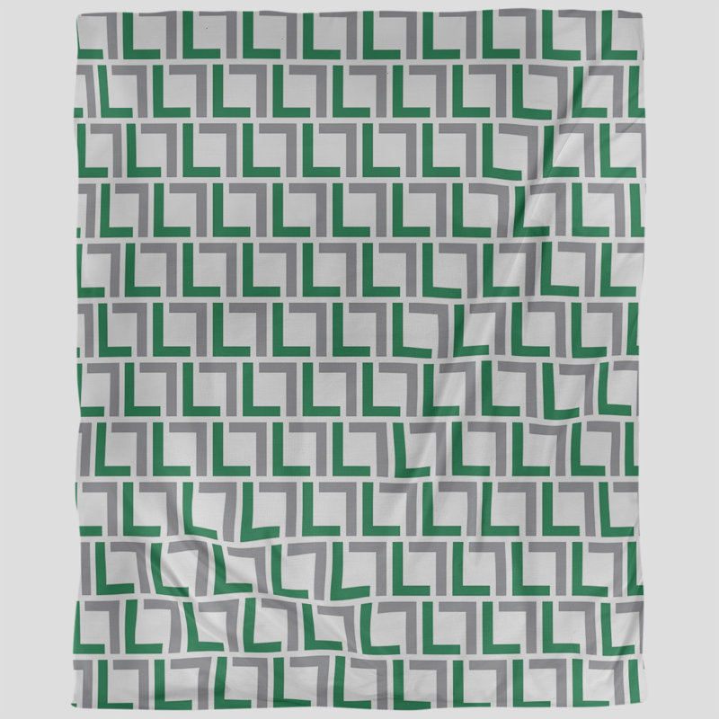 Housse de couette simple, Housse de couette pour lit simple, Microfibre, Blanc / vert / argent