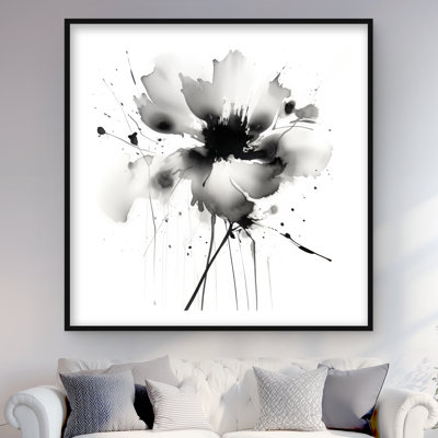 Abstract Flower - Minimalist Framed Print for Home Decor