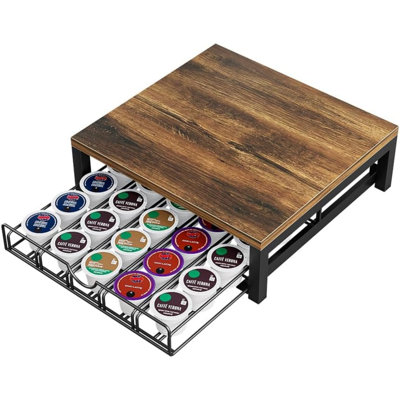 Coffee Pod Holder Drawer Bar Accessories 1 Tier K Cup Organizer | Drawer K Cup Holder Rack Coffee Maker Pods Organizer Storage Station Keurig Coffee Machine