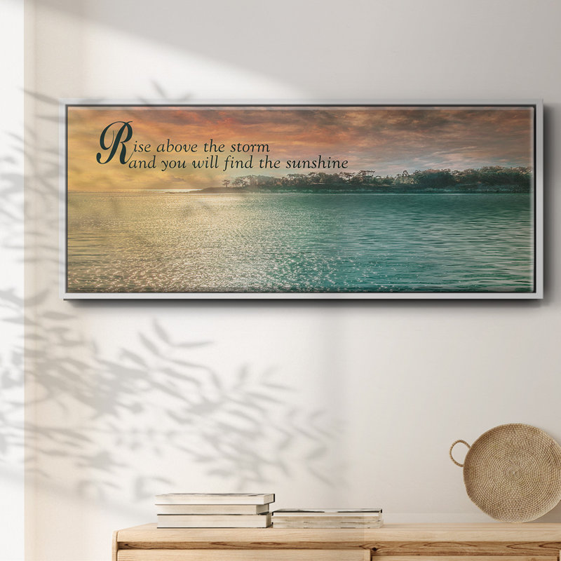 Rise Above- Framed Canvas, 8" H x 20" W