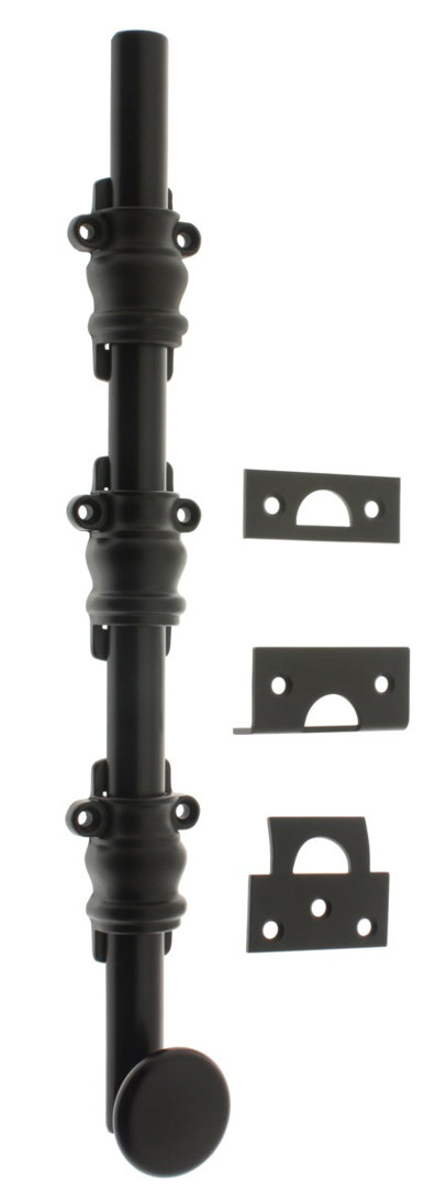 Solid Brass 12" Ornamental Bolt idh by St. Simons 