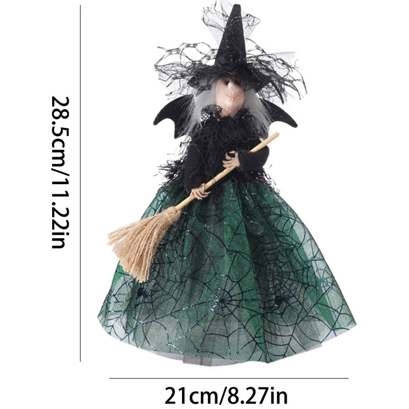 Ornement d'Halloween sorcière d'Halloween, Vert