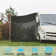 K-Like 108'' W x 84'' D Black Cover Retractable Side Awning
