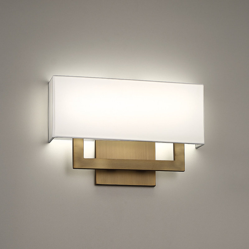 Manhattan 1 - Light Flush Mounted Sconce, Brushed Nickel, 10.13" H x 15" W x 2.75" D