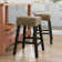 Kara Upholstered Counter Stool with Solid Wood Frame