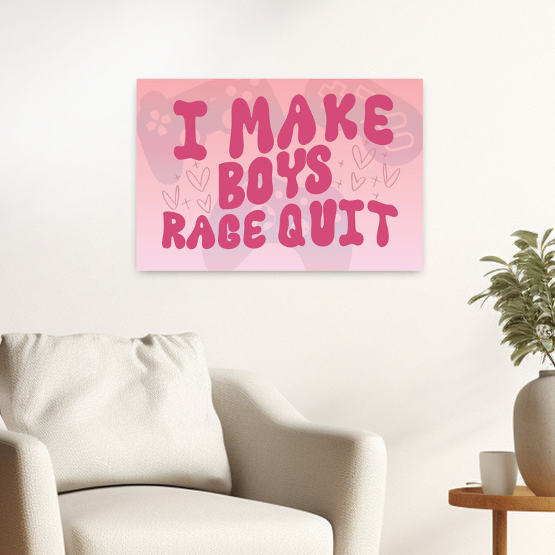 «I Make Boy Rage Quit», art contemporain abstrait, H 24 po x l 16 po