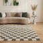 Loft Modern Checkerboard Living Room Area Rug and Runner Soft Pile-124621751-124621752