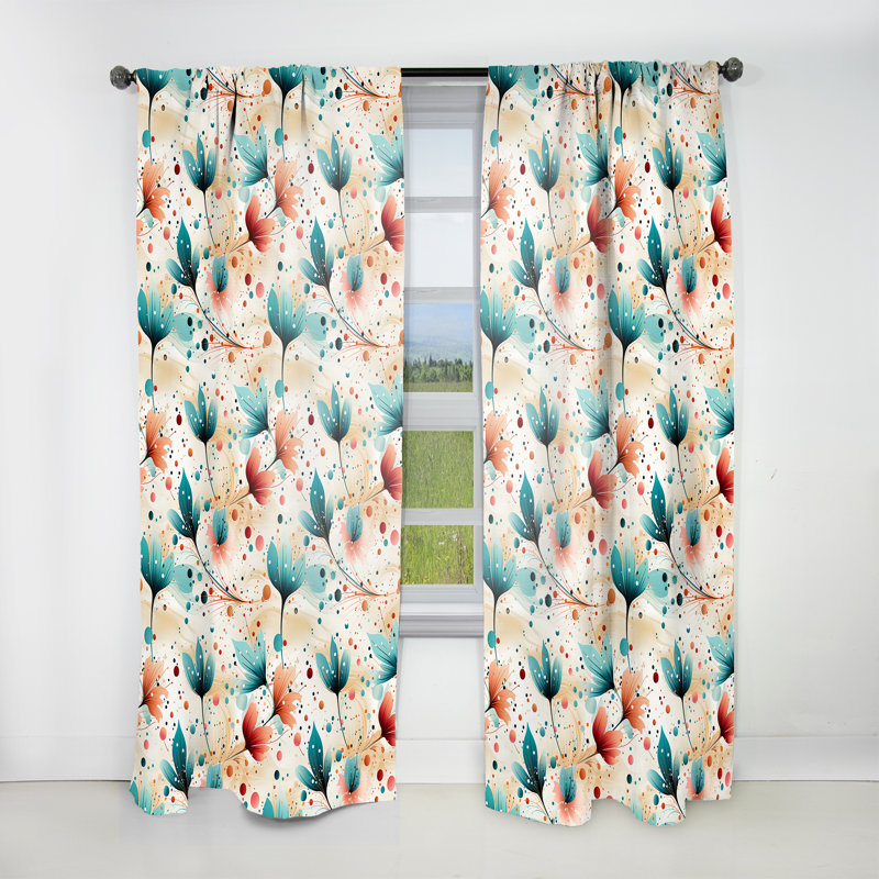 Contemporary Chic Polka Dots Motif III - Rideau abstrait - Rideau obscurcissant - 1 panneaux, L 52 po x L 84 po