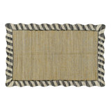 Jute Scalloped Black And White 5' X 8' Rug