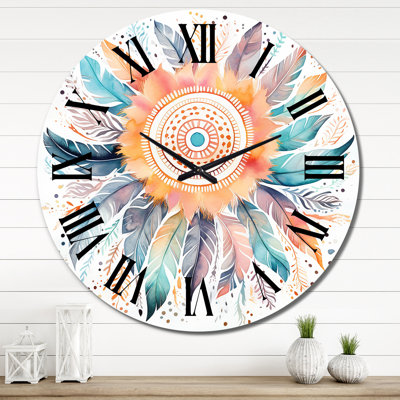 Horloge murale pastel Boho Dreamcatcher II