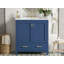 Meuble-lavabo de 30 po avec lavabo simple, meuble-lavabo encastré, rangement multifonctionnel, fermeture en douceur, structure en bois massif-129184441