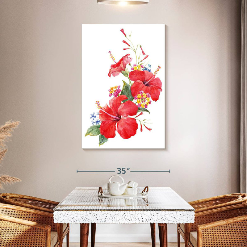 Harnek Exotic Hibiscus, 48" H x 32" W