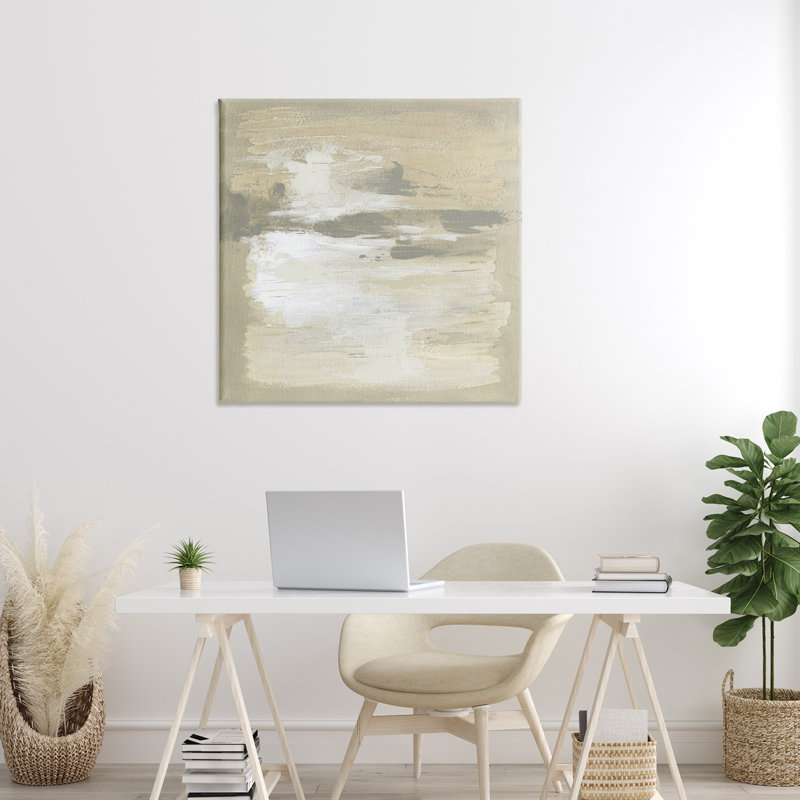 «Neutral Reflections Abstract», art mural sur toile, design par June Erica Vess, H 36 po x l 36 po