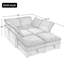 Lit modulaire avec rangement abondant - beige chic, construction confortable de l 126 po x l 63 po x P 35 po, 272 lb-1967116980-1967116982