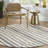 Rune Striped Handmade Tufted Wool Area Rug in Beige/Charcoal-1038101084